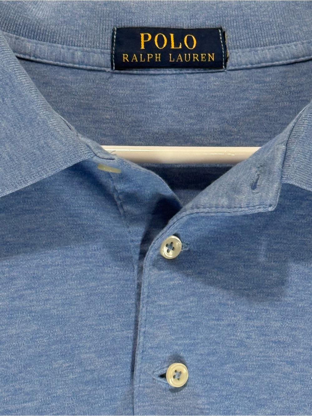 Polo by Ralph Lauren Heathered Blue Short-Sleeve Polo